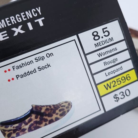NEW Emergency Exit Cheetah Print Slip On Sneaker Shoes Size 8.5 Women Faux Fur - Picture 7 of 7